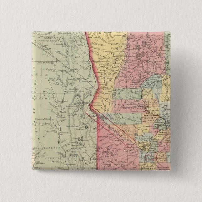 Badge Carré 5 Cm Minnesota 2 (Devant)