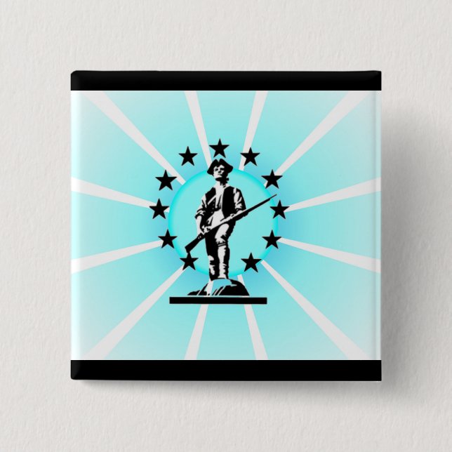 Badge Carré 5 Cm Minuteman (Devant)