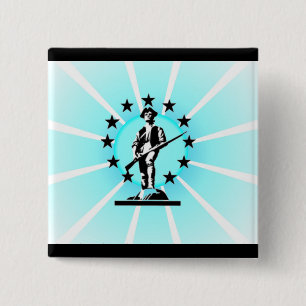 Badge Carré 5 Cm Minuteman
