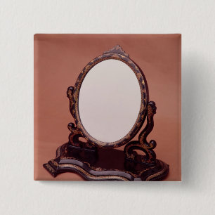 Badge Carré 5 Cm miroir Jeune-peint de papier-pierre, c.1890