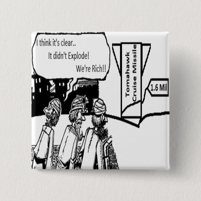 Badge Carré 5 Cm Missile de croisière de Tomahawk : 1,6 mil. (Devant)