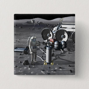 Badge Carré 5 Cm Missions d'exploration spatiale futures 2
