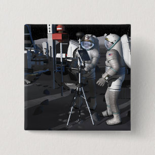 Badge Carré 5 Cm Missions d'exploration spatiale futures 5