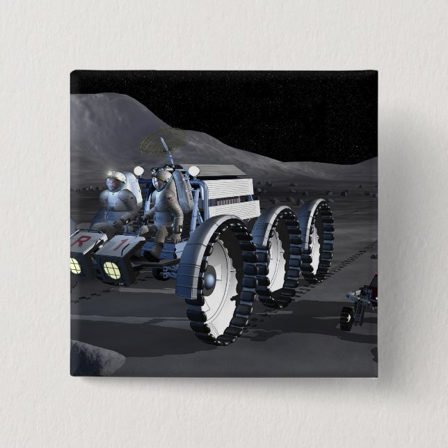 Badge Carré 5 Cm Missions d'exploration spatiale futures 8 (Devant)