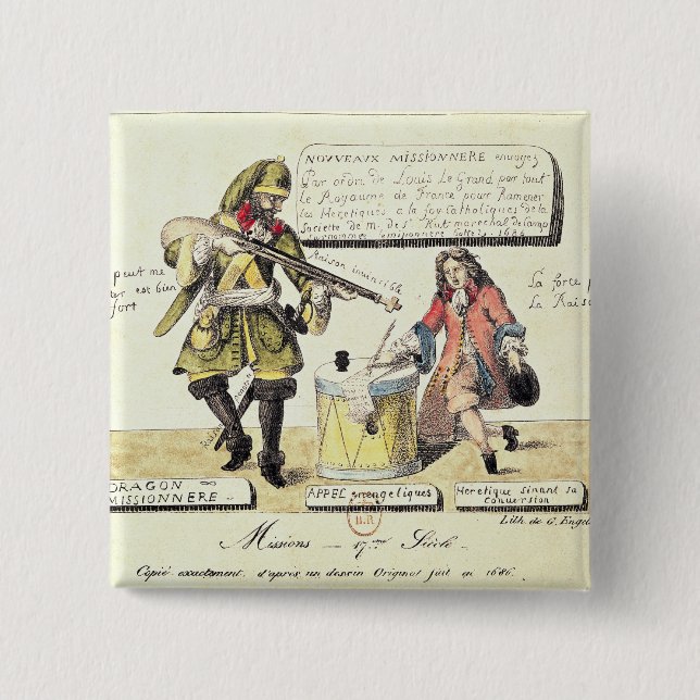 Badge Carré 5 Cm Missions du XVIIème siècle (Devant)