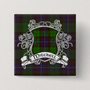 Badge Carré 5 Cm Mitchell Bouclier Tartan