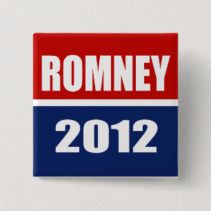 BADGE CARRÉ 5 CM MITT ROMNEY 2012