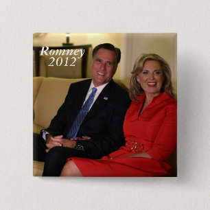Badge Carré 5 Cm Mitt Romney pour le président !