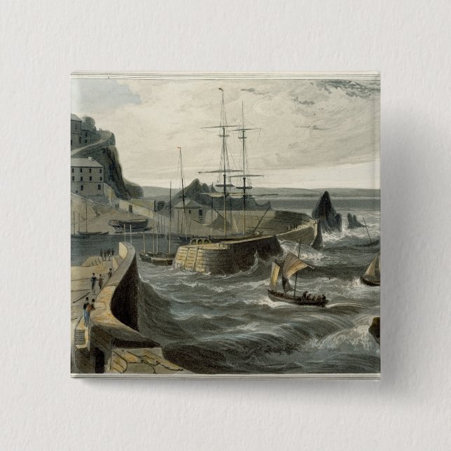 Badge Carré 5 Cm Mivagissey, les Cornouailles, du volume VIII 'd'un (Devant)