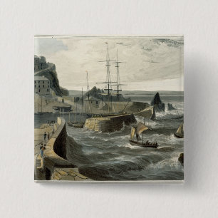 Badge Carré 5 Cm Mivagissey, les Cornouailles, du volume VIII 'd'un