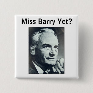 Badge Carré 5 Cm Mlle Barry Yet ?