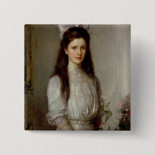 Badge Carré 5 Cm Mlle Christian Elspeth Mallock