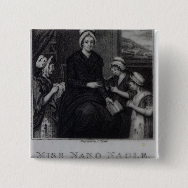 Badge Carré 5 Cm Mlle Nano Nagle, 1809 (Devant)