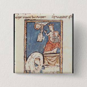Badge Carré 5 Cm Mme 3516 f.127 le jongleur de Notre Dame