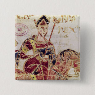 Badge Carré 5 Cm Mme 4 Lothair I sur son cheval