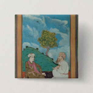 Badge Carré 5 Cm Mme D-181 fol.9 un professeur et son élève, 1674