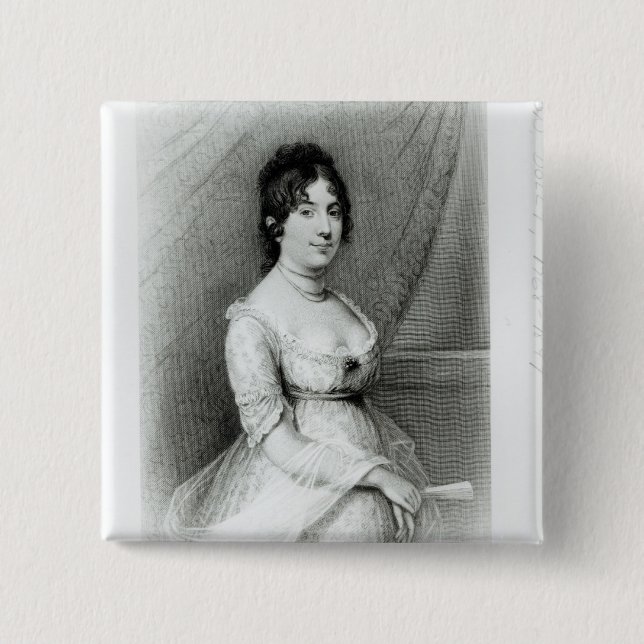 Badge Carré 5 Cm Mme James Madison, Dolley Payne, c.1804-55 (Devant)