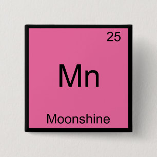 Badge Carré 5 Cm Mn - T-shirt symbole d'élément de chimie drôle de 