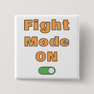 Badge Carré 5 Cm Mode Combat Activé
