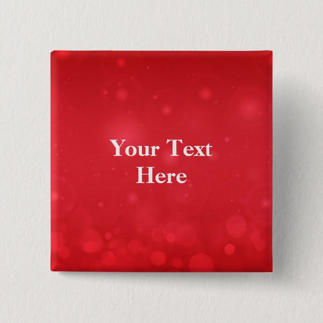 Badge Carré 5 Cm Modèle de design Red Bokeh (Devant)