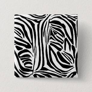 Badge Carré 5 Cm Modèle Zèbre