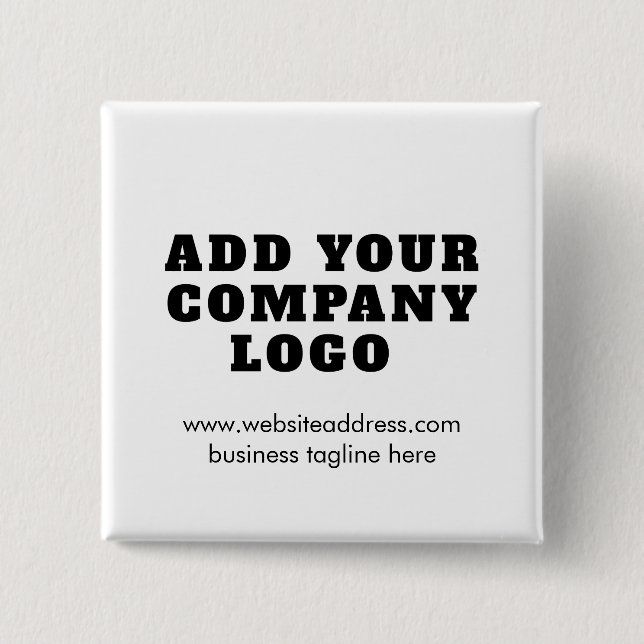 Badge Carré 5 Cm Modern Business Logo New Employee Custom (Devant)