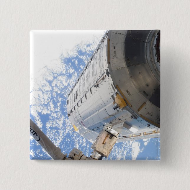 Badge Carré 5 Cm Module Kibo Pressurisé Japonais (Devant)