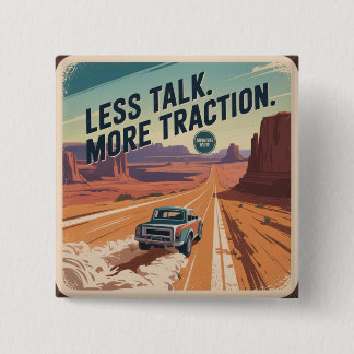 Badge Carré 5 Cm Moins de paroles. Plus d'élan