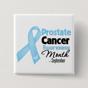 Badge Carré 5 Cm Mois de conscience de cancer de la prostate