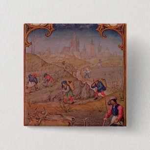 Badge Carré 5 Cm Mois de mars