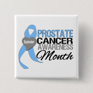 Badge Carré 5 Cm Mois de sensibilisation au cancer de la prostate R
