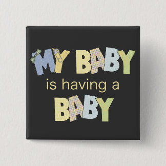 Badge Carré 5 Cm Mon bébé a un bébé
