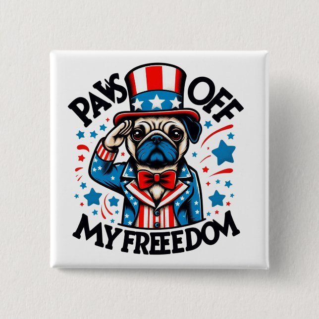 Badge Carré 5 Cm mon chien (Devant)