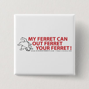 Badge Carré 5 Cm Mon furet peut… bouton carré