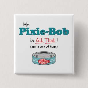 Badge Carré 5 Cm Mon Lutin-Bob est tout cela ! Kitty drôle