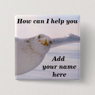 Badge Carré 5 Cm Mon nom est_ Button