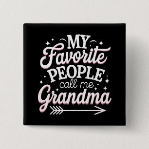 Badge Carré 5 Cm Mon peuple favori m’appelle la fête des mères de g