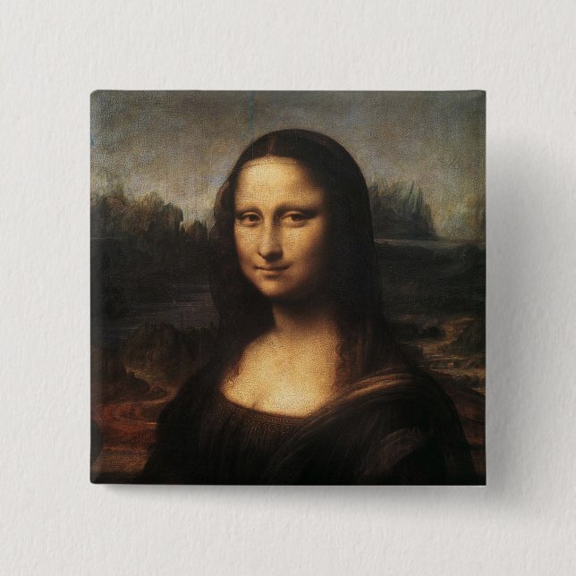 Badge Carré 5 Cm Mona Lisa (Devant)