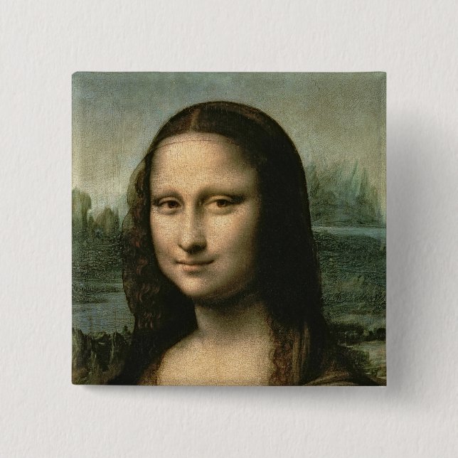 Badge Carré 5 Cm Mona Lisa, c.1503-6 (Devant)