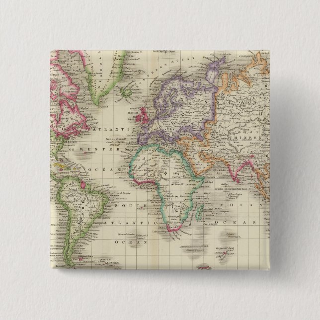 Badge Carré 5 Cm Monde 9 (Devant)