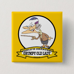 BADGE CARRÉ 5 CM MONDE LE PLUS GRAND PETIT VIEUX DESSIN LADY