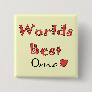 Badge Carré 5 Cm Mondes meilleur Oma--Cadeaux du jour de mère