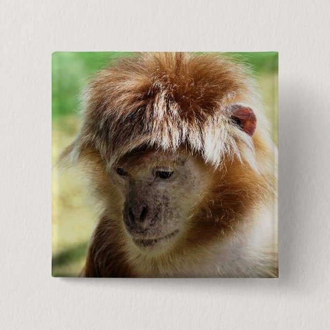 BADGE CARRÉ 5 CM MONKEY (Devant)