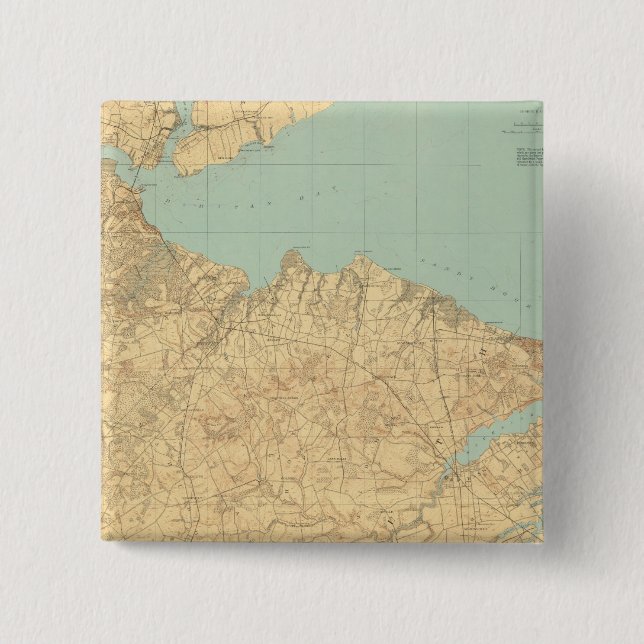 Badge Carré 5 Cm Monmouth Shore, New Jersey (Devant)