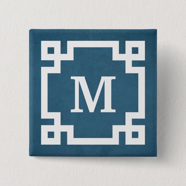 Badge Carré 5 Cm Monogram design (Devant)