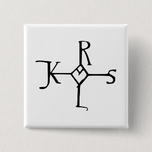 Badge Carré 5 Cm Monogramme de Charlemagne