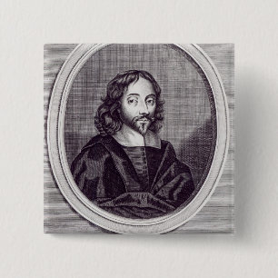 Badge Carré 5 Cm Monsieur Thomas Browne, gravé par Frederick