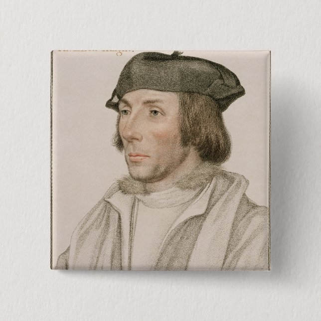 Badge Carré 5 Cm Monsieur Thomas Elyot (c.1490-1546) gravé par (Devant)