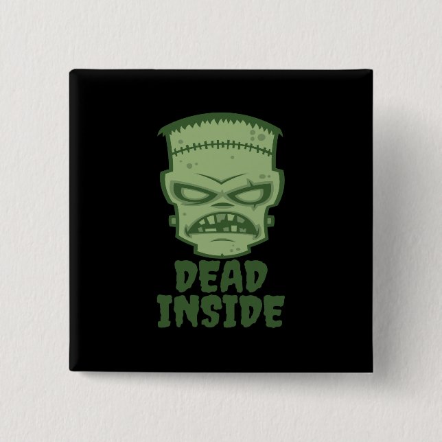 Badge Carré 5 Cm Monstre de Dead Inside (Devant)