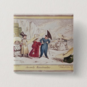 Badge Carré 5 Cm Monstruosités juvéniles, 1825
